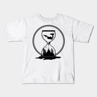 Whale melting in an hourglass Kids T-Shirt
